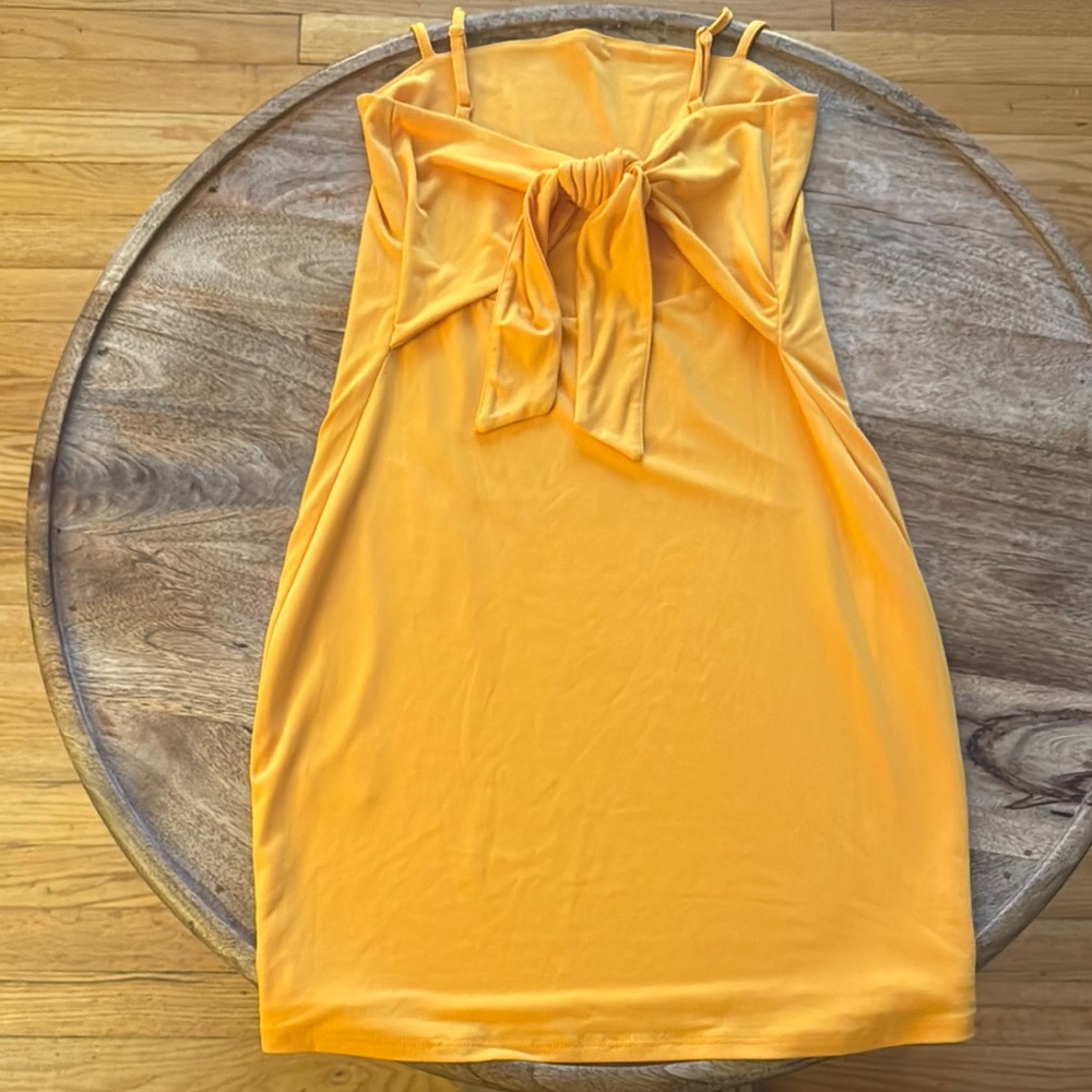 Express, Vibrant Orange Tie-back Mini Dress, size XXS